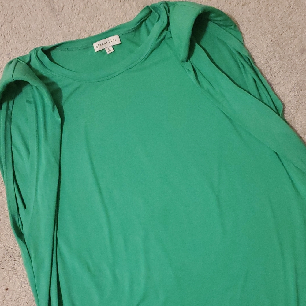 Flowy Green Top by Gianni Bini Green Large